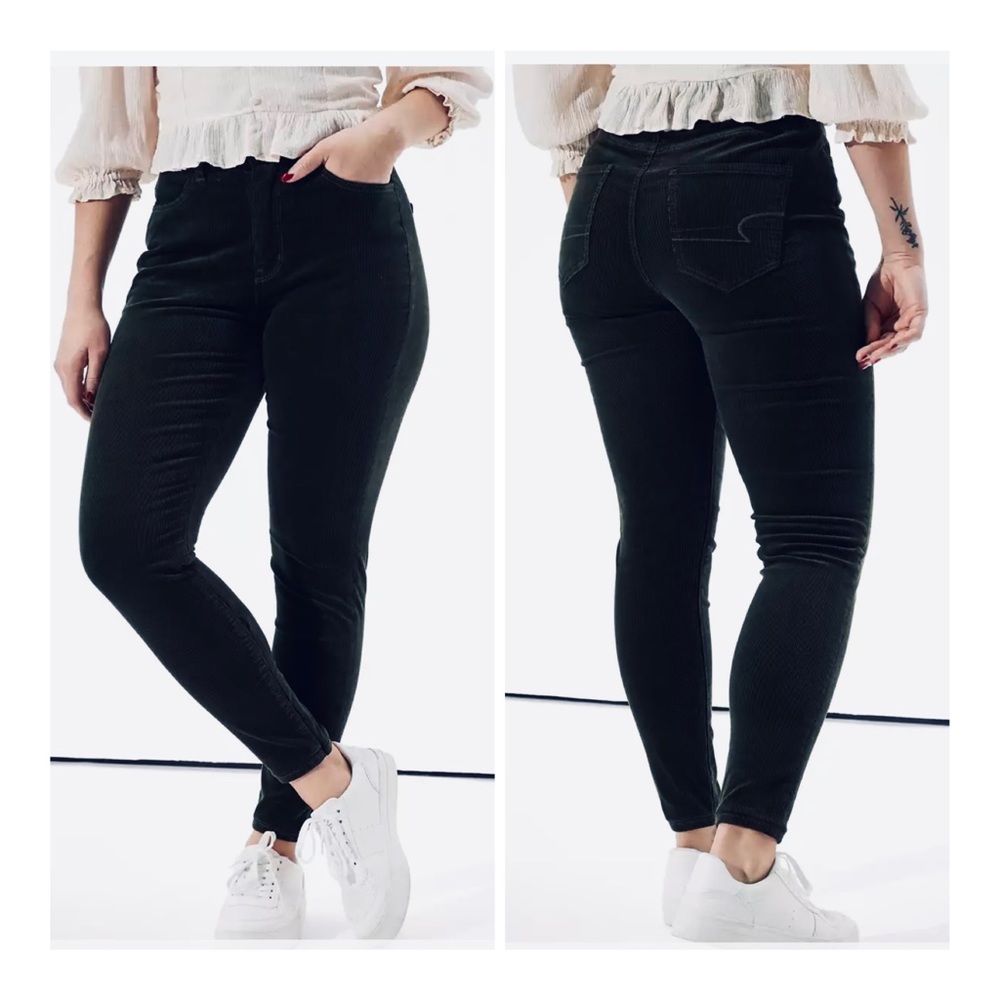 American Eagle Corduroy Hi Rise Charcoal Women’s Jegging Size 16, 18 NWT